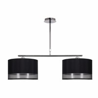 Distribuidor - Lâmpadas Diversas | Lâmpadas Modernas | LAMPARA SERIE MENORCA 2XE27 CROMO/NEGRA REGX86X25 CM Ref: 049952009